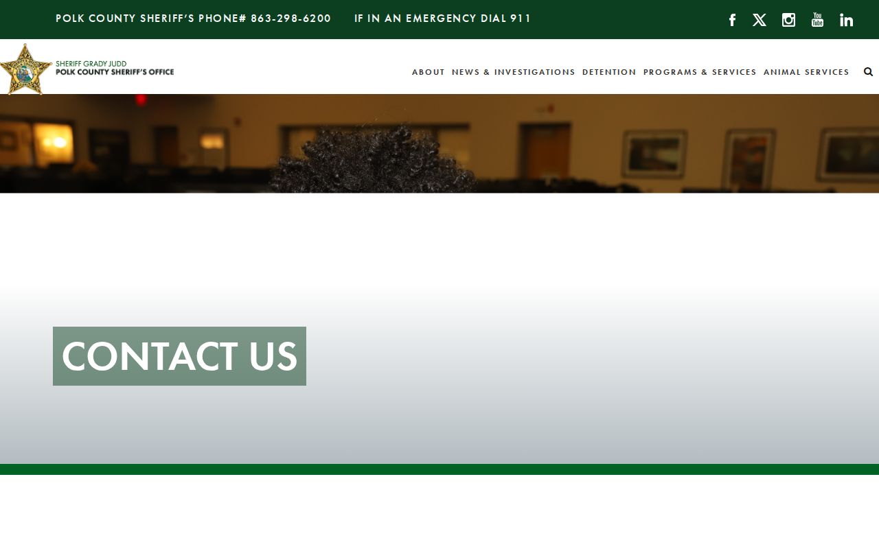 Polk County Central County Jail release and facility contacts